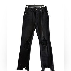 Chelsea and Violet Girls Black distressed Jeans Size‎ 16